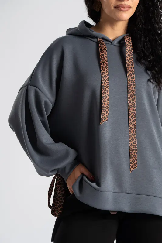 Φούτερ Λεπτομέρειες  Leopard Κορδέλα