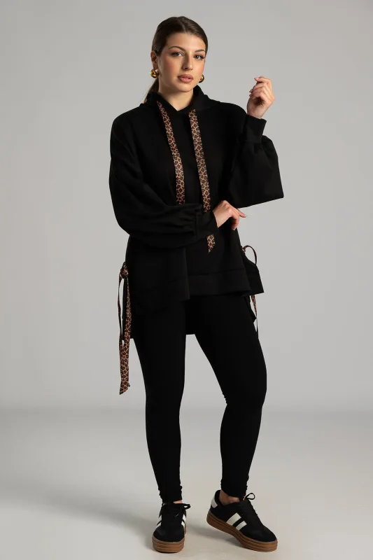 Φούτερ Λεπτομέρειες  Leopard Κορδέλα