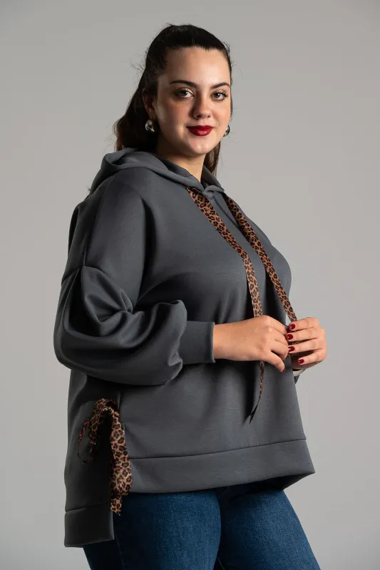 Φούτερ Λεπτομέρειες  Leopard Κορδέλα