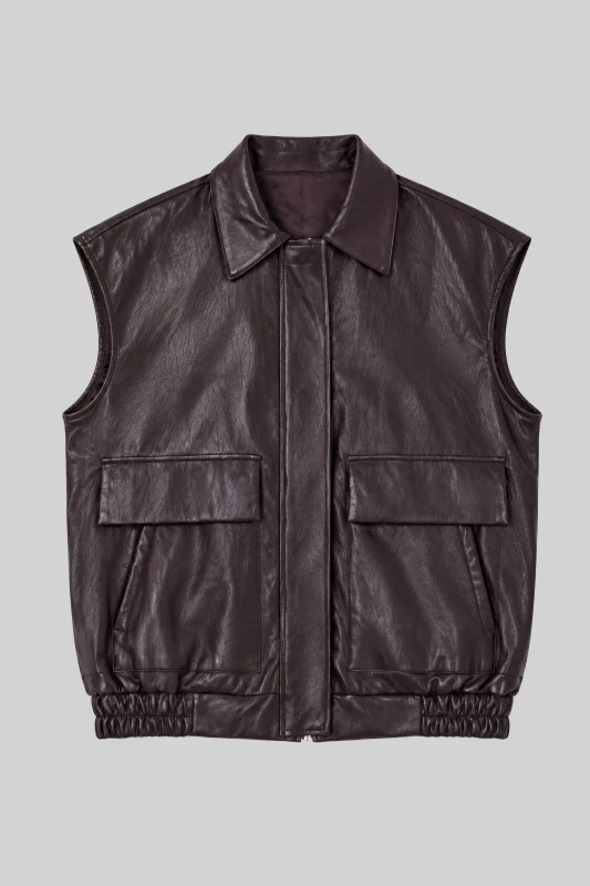 Vest Leatherette with Elastic Band