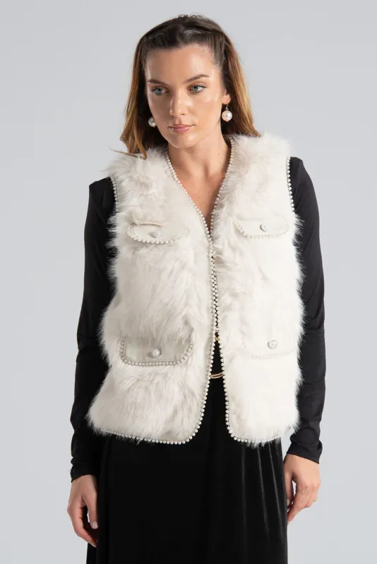 Vest Furry Pearl 