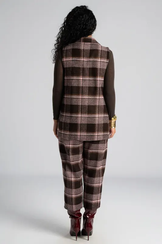 Γιλέκο Καρώ Τσέπες Καπάκι