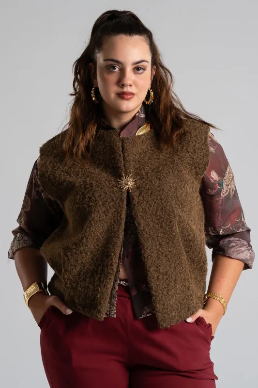 Γιλέκο Teddy Καρφίτσα Ήλιος