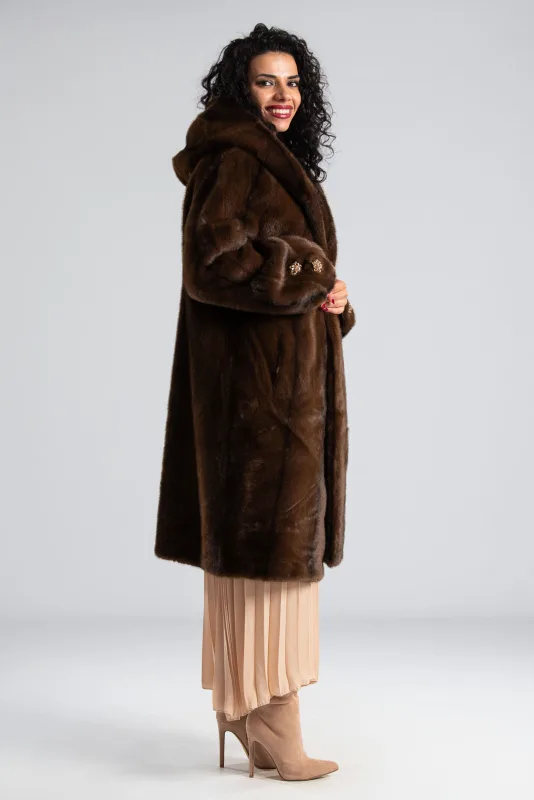 Fur Hooded Coat