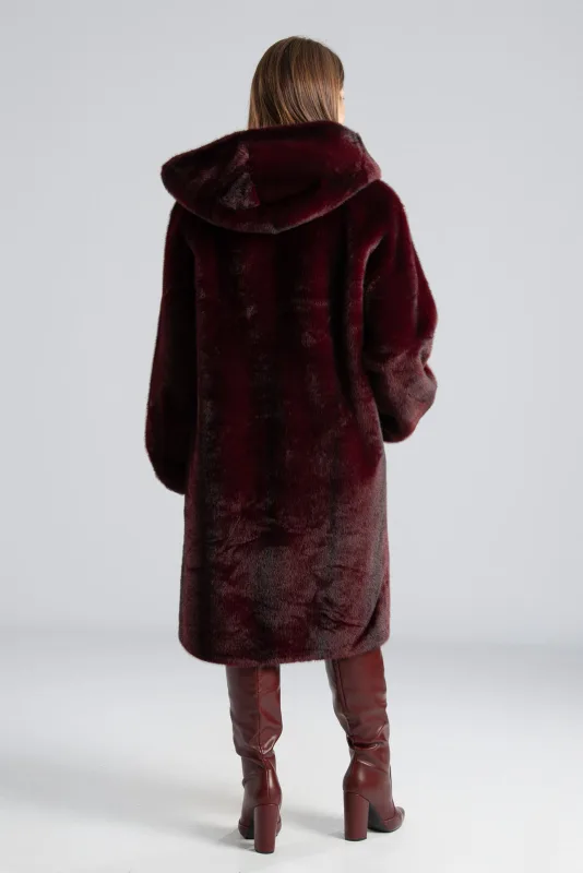 Fur Hooded Coat