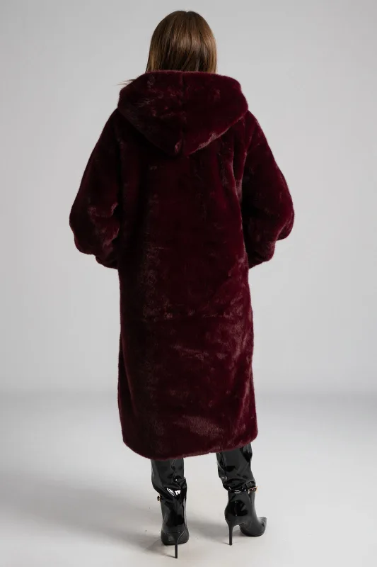 Γούνινο Πανωφόρι Με Κουκούλα