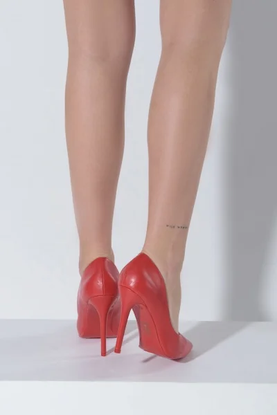 Pumps Leatherette Red