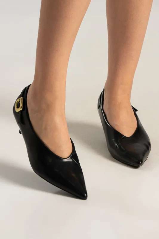 Kitten Heels Metallic Detail