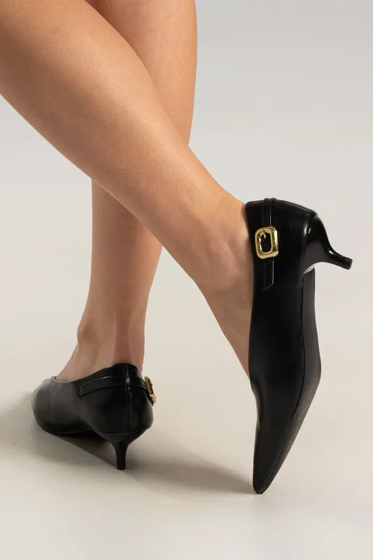 Kitten Heels Metallic Detail