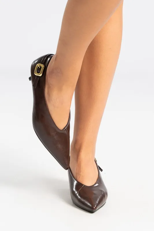 Kitten Heels Metallic Detail
