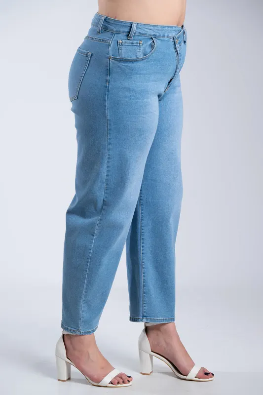 High Rise Jean Barrel Leg 