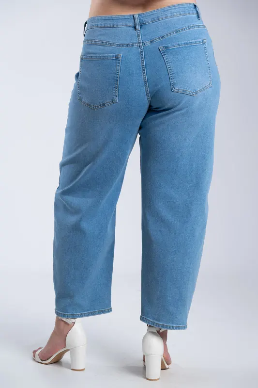 High Rise Jean Barrel Leg 
