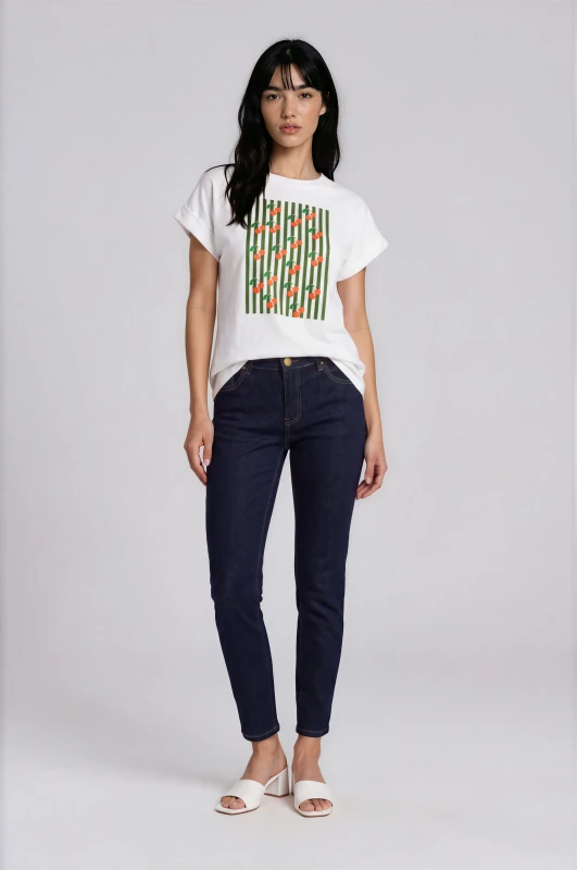 High Rise Stretch Denim Jean