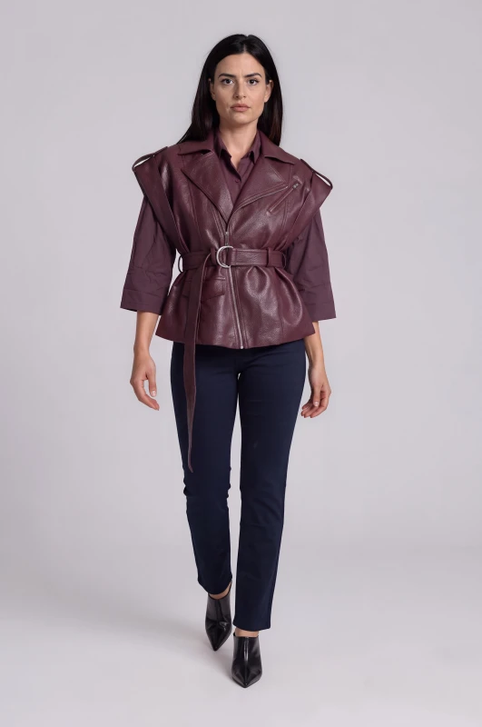 Jacket Αμάνικο Δερματίνη