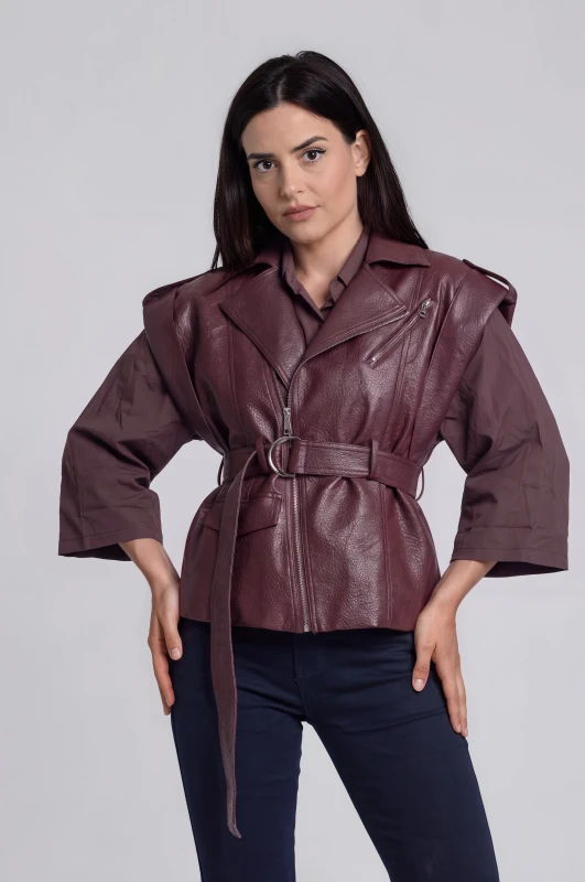 Jacket Αμάνικο Δερματίνη