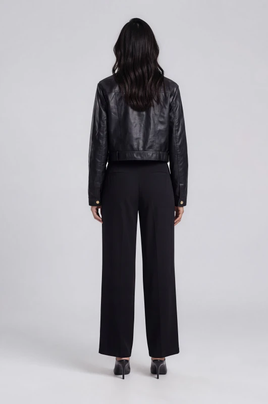 Jacket Biker Με Ζώνη