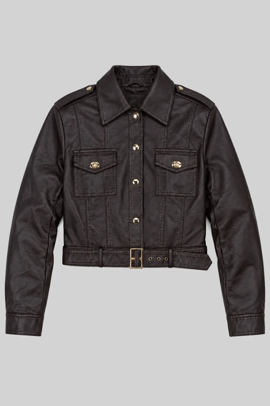 Jacket Biker With Belt