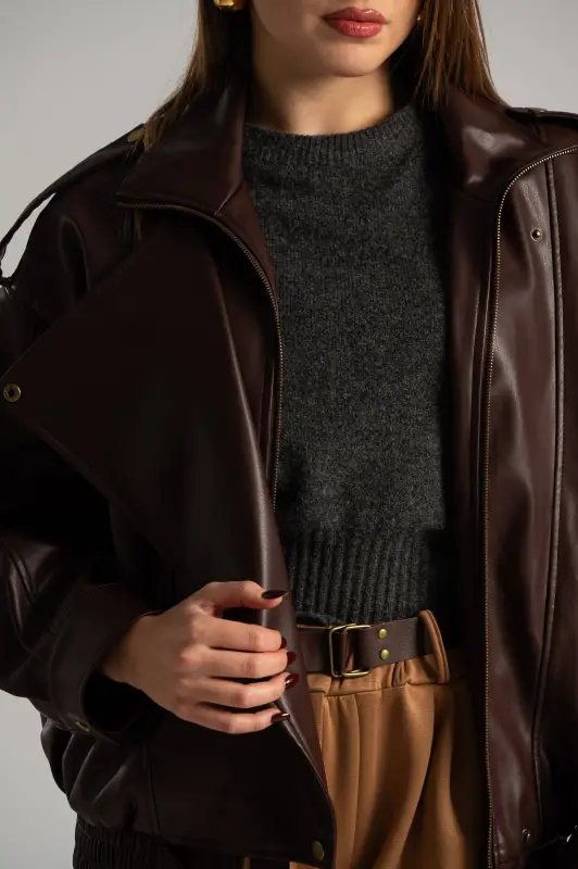 Jacket Biker Τελείωμα Λάστιχο