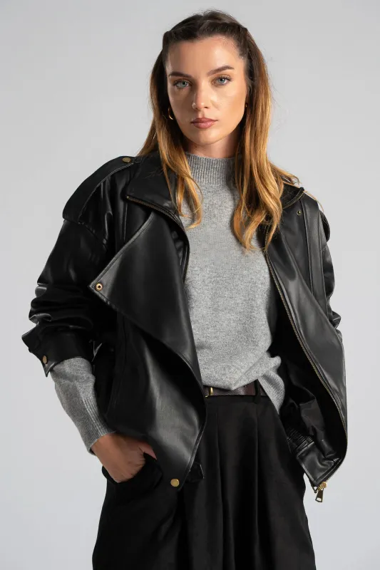 Jacket Biker Τελείωμα Λάστιχο