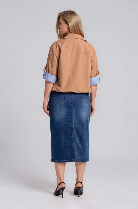 Jacket Bomber με Ριγέ Φόδρα