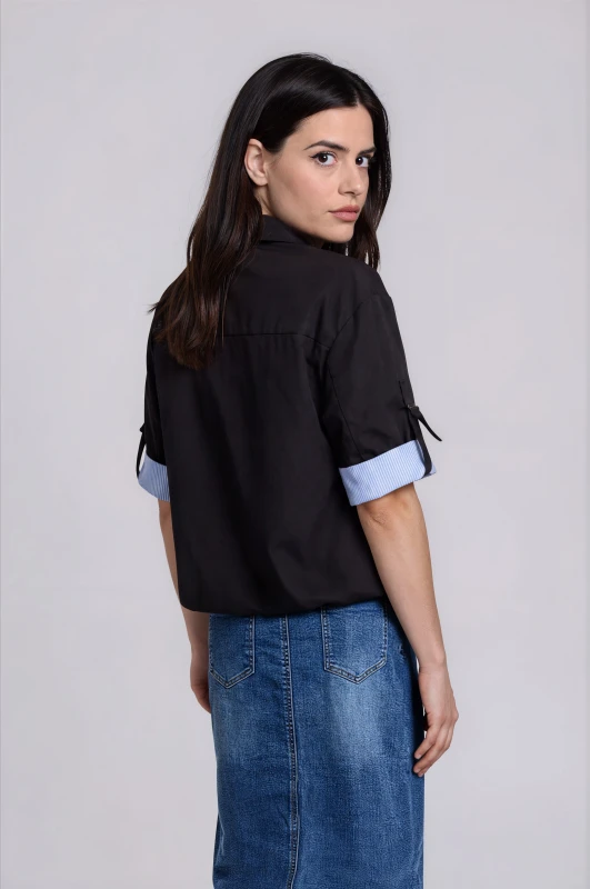 Jacket Bomber με Ριγέ Φόδρα