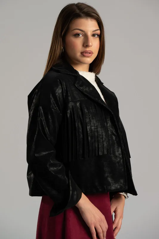 Jacket Crop Fringe