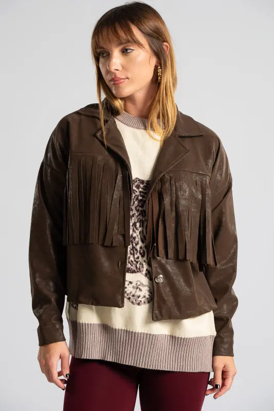 Jacket Crop Fringe