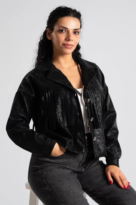 Jacket Crop Fringe