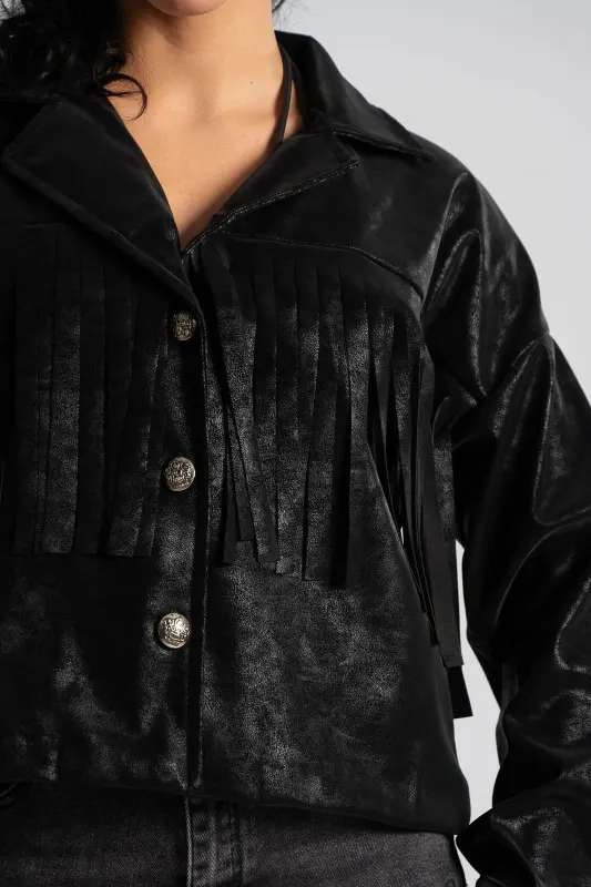 Jacket Crop Fringe