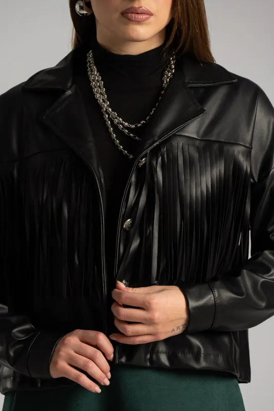 Jacket Crop Κρόσια Δερματίνη