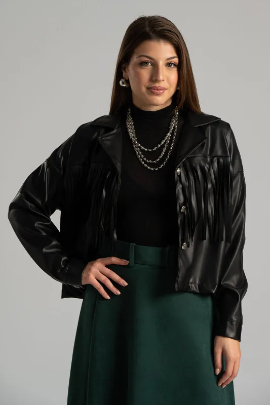 Jacket Crop Κρόσια Δερματίνη