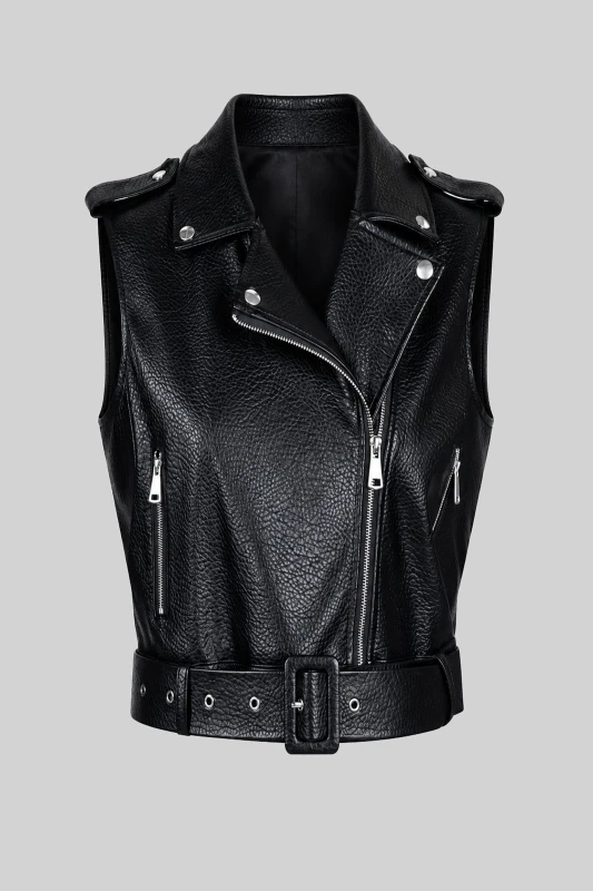 Jacket Δερματίνη Αμάνικο