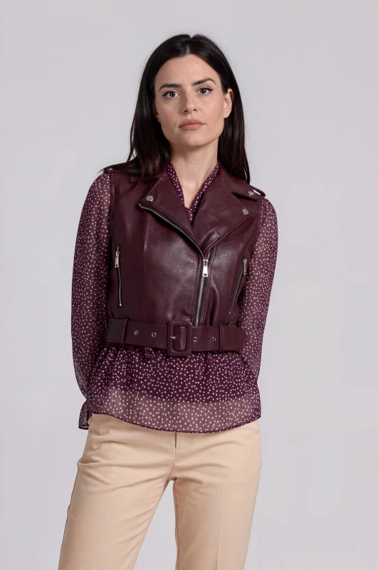 Jacket Δερματίνη Αμάνικο