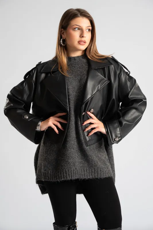 Jacket Leatherette Biker 