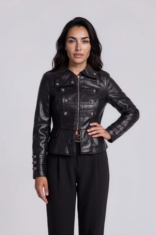 Jacket Δερματίνη Διακοσμητικά Κουμπιά