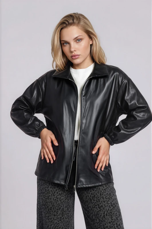 Jacket Δερματίνη Με Φερμουάρ