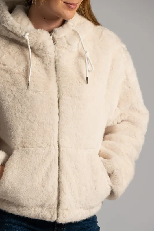 Jacket Γούνινο Κουκούλα