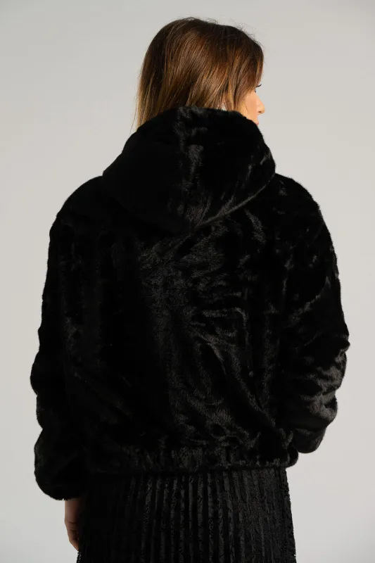 Jacket Γούνινο Κουκούλα