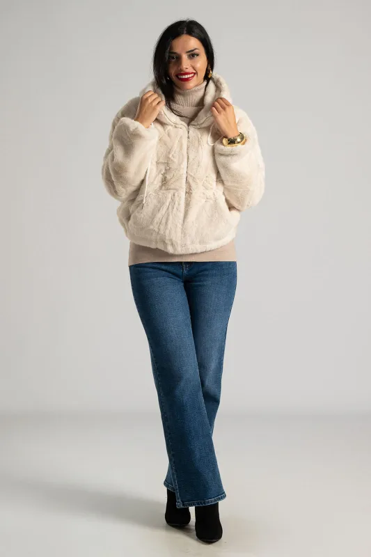 Jacket Γούνινο Κουκούλα