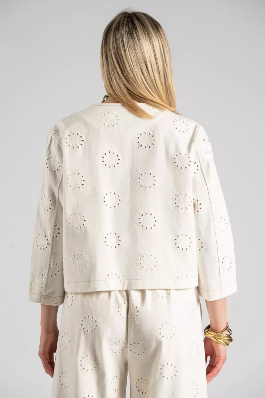 Jacket Κιπούρ Βαμβακερό