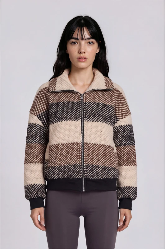Jacket με Ανάγλυφη Ύφανση