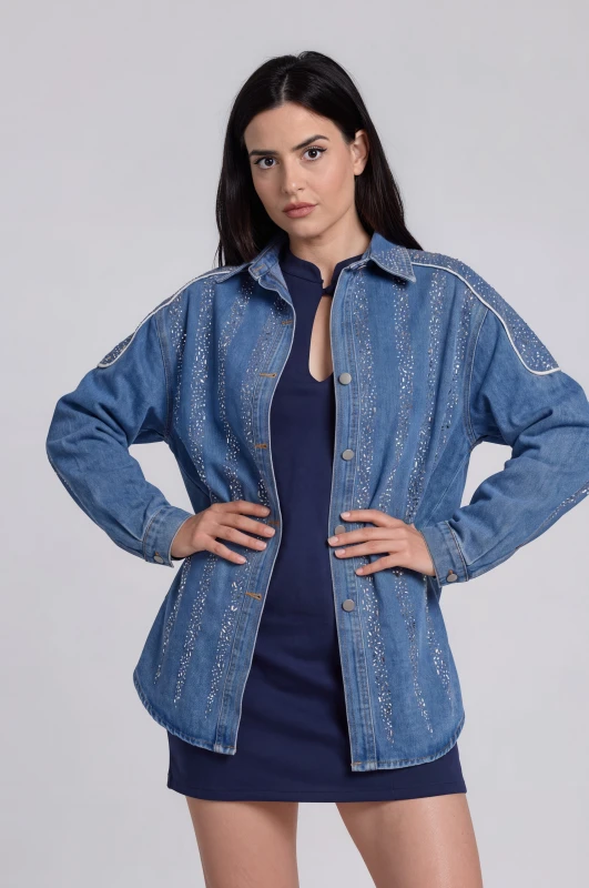 Jacket Βαμβακερό Στρας