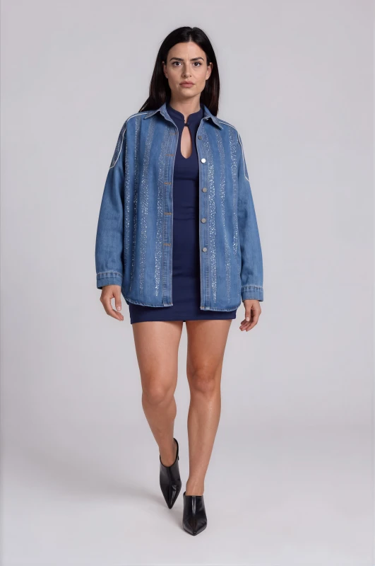 Jacket Βαμβακερό Στρας