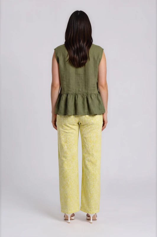 Jean Straight Leopard Pattern