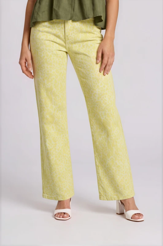 Jean Straight Leopard Pattern