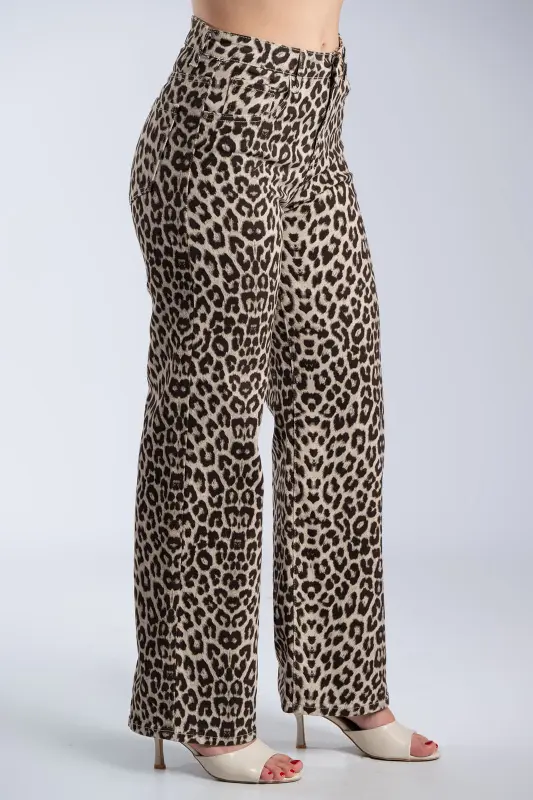 Jeans Statement Leopard Pattern