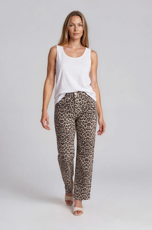 Jeans Statement Leopard Pattern