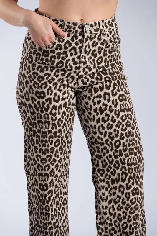 Jeans Statement Leopard Pattern