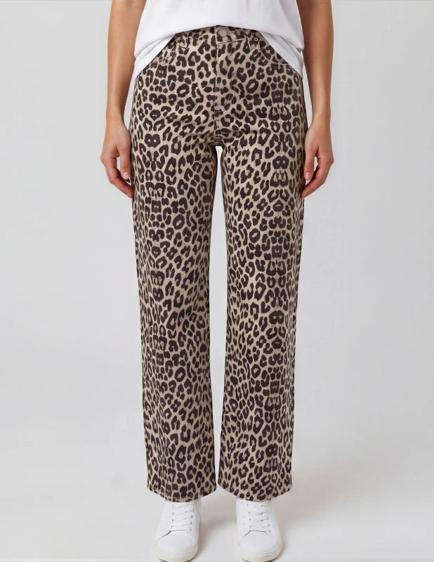 Jeans Statement Leopard Pattern