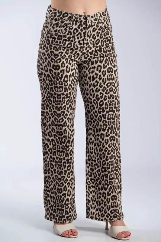 Jeans Statement Leopard Pattern